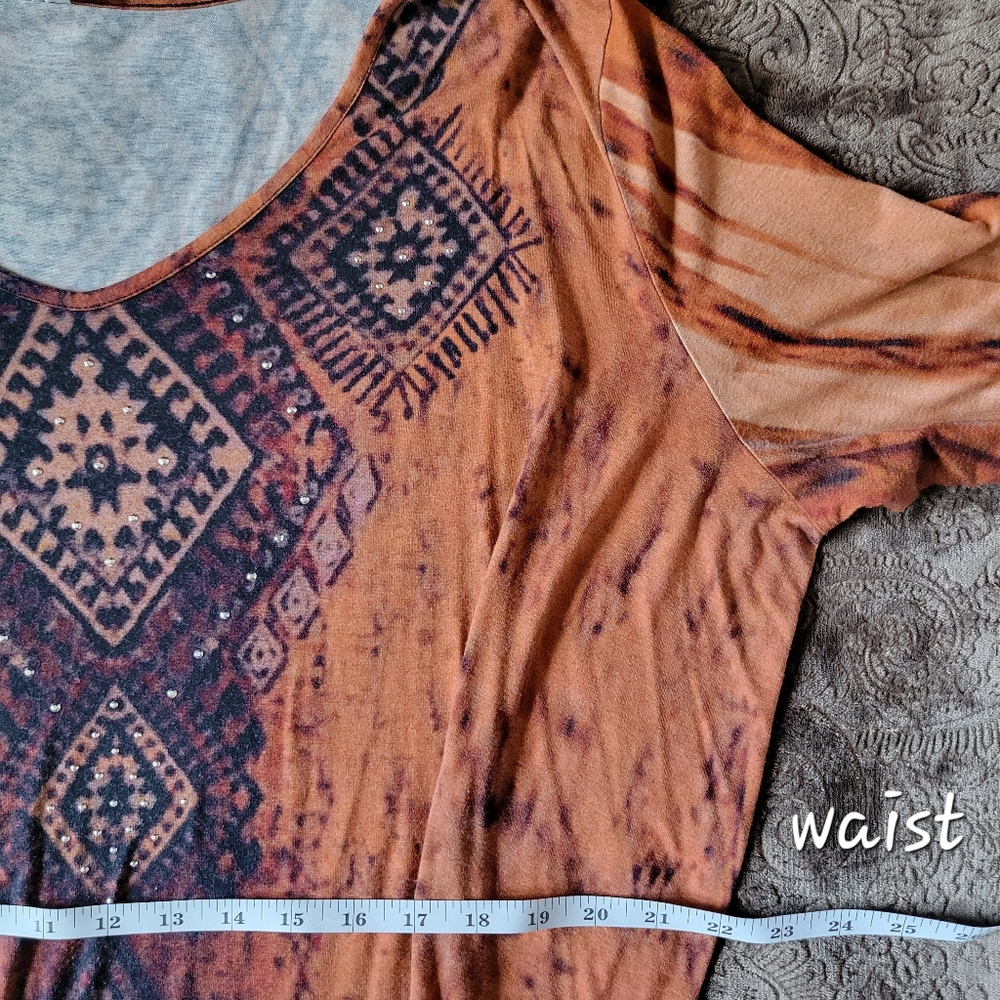 Boho Top / Tunic Beautiful Pattern, Soft & Comfy - image 5